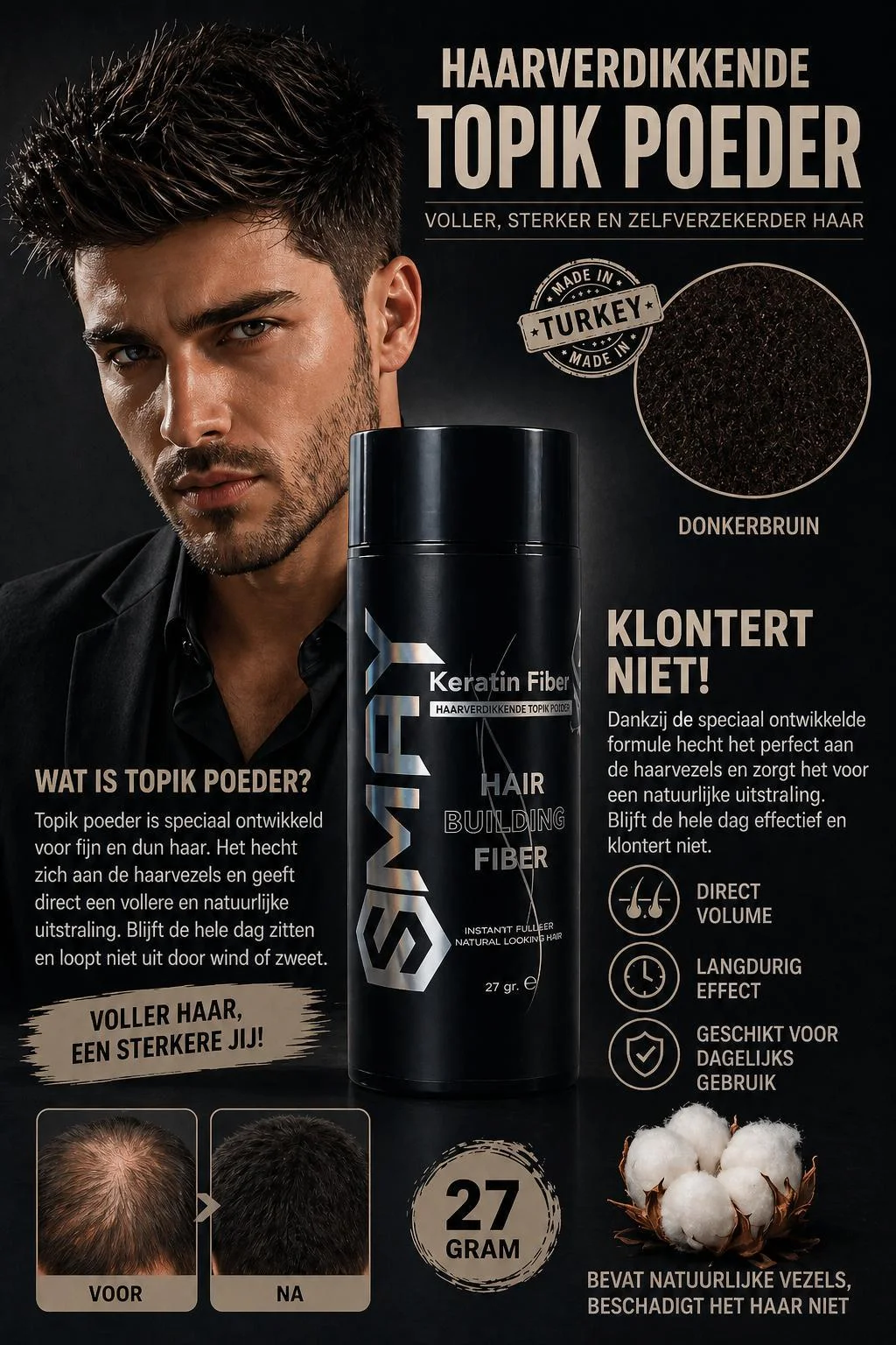 Toppik Saç Dolgunlaştırıcı Toz Orta Kahve
